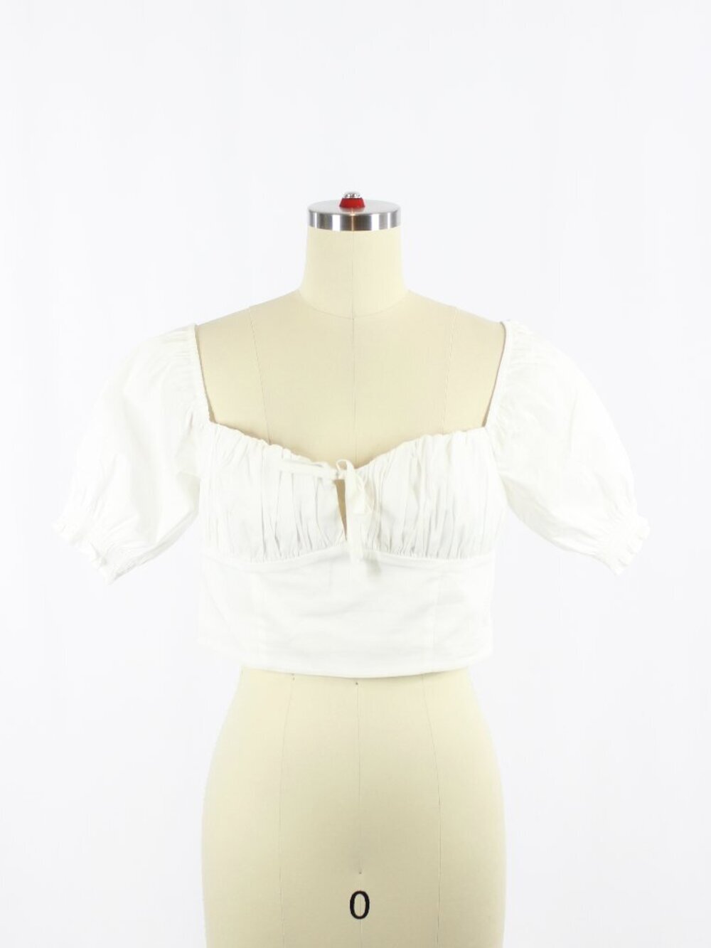 Aritzia SUNDAY BEST Hollywood White Cotton Poplin Puff Sleeve Blouse, Size M